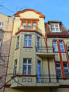 Bydgoszcz, bangunan, fasad, Bay, arsitektur, rumah, eksterior