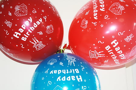 ulang tahun, Ballons, balon, warna, menyenangkan, warna-warni, knallbunt