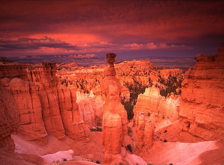 Bryce canyon, Thors hammer, dannelse, sten, erosion, naturskønne, landskab