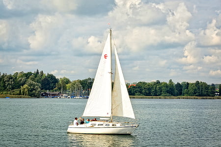 sailing boat, boot, sail, lake, water, water sports, leisure
