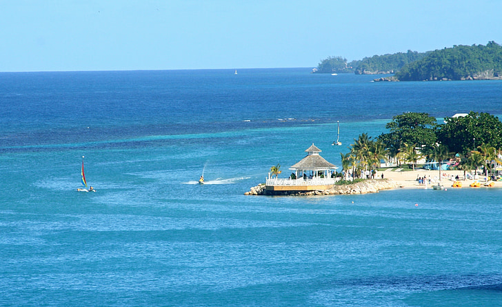wakacje, tropikalne wakacje, morze, Ochos rios, Jamajka, krajobraz, Wyspa