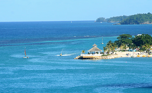 vacances, vacances tropicales, mer, Ochos rios, Jamaïque, paysage, île