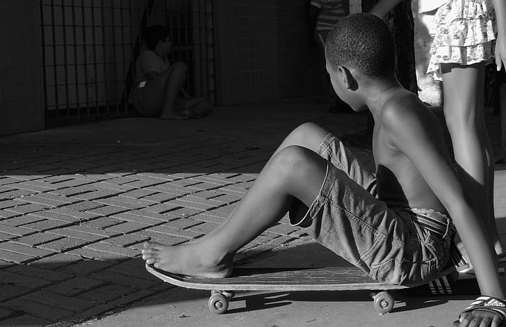 skateboard, ulice, radikální