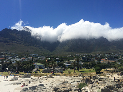 Tablo dağlar, Capetown, Güney Afrika, dağ, manzara, Açık, bulut