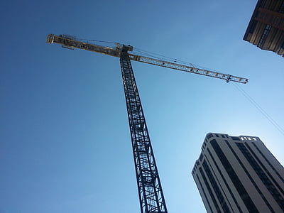 Crane, grue à tour, construction, tour, structure, matériel, haute