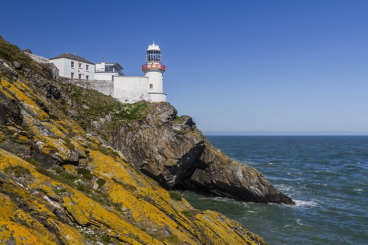 Lighthouse, Irland, havet, vand, landskab, kyst, natur
