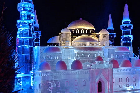 Ice, n fönstershopping, Istanbul, moskén, islam, arkitektur, religion
