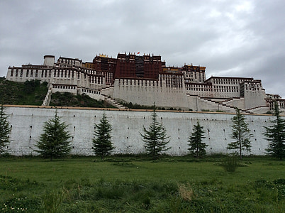 Tây Tạng, cung điện potala, Thiên nhiên, cung điện, Potala, bầu trời, xây dựng