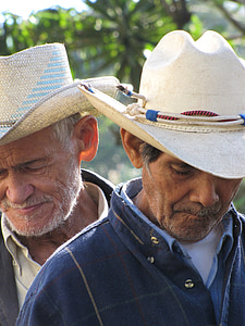 Cowboys, Honduras, occidentale, uomini, persone, vecchio, anziani