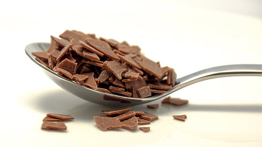 เกล็ดช็อคโกแลต, ช็อคโกแลต, เบเกอรี่, อาหาร, หวาน, สีน้ำตาล, ของหวาน