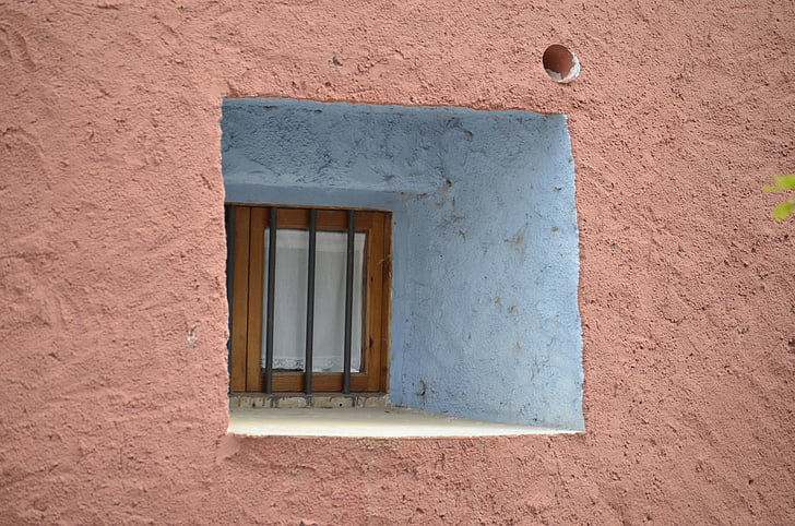 finestra, persones, color, arquitectura, façana, pedra, construcció