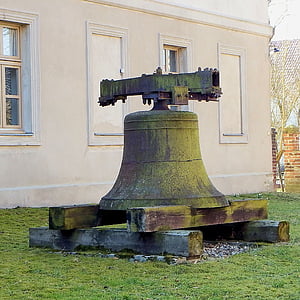 Bell, kirkeklokke, gamle, burst, tårnet bell