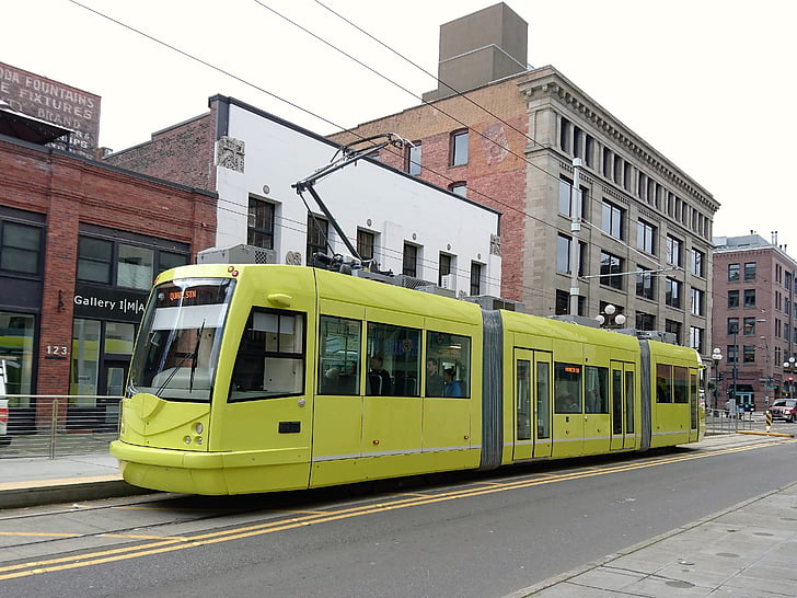 tramvay, tramvay, taşıma, ulaşım, Seattle, şehir merkezinde, Genel