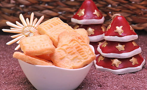 Advent, pékség, kalória, Karácsony, karácsonyi sütik, közeli kép:, cookie-k