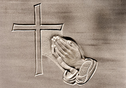 Praying kädet, uskonnollinen, kivi, levy, Ornamentti, rakenne, Tombstone