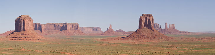Panorama, naturskønne, ørken, landskab, sydvest, dannelse, erosion
