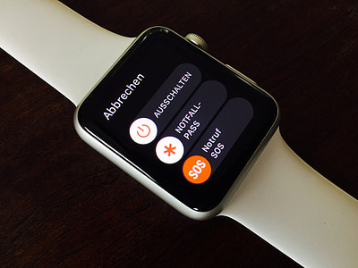 pomme, montre, horloge, d’urgence, sport, OSX, iPhone