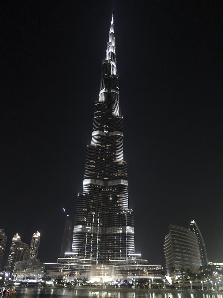 Dubai, Emirados Árabes Unidos, Emirates, emirado, deserto, modo de exibição, Burj khalifa