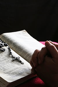 bible, rosary, prayer, pray, holy, christianity, book