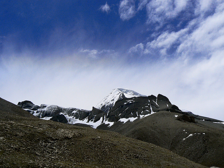 Kailash, Tiibeti, Himaalaja, mägi, maastik, kõrbes, maastik