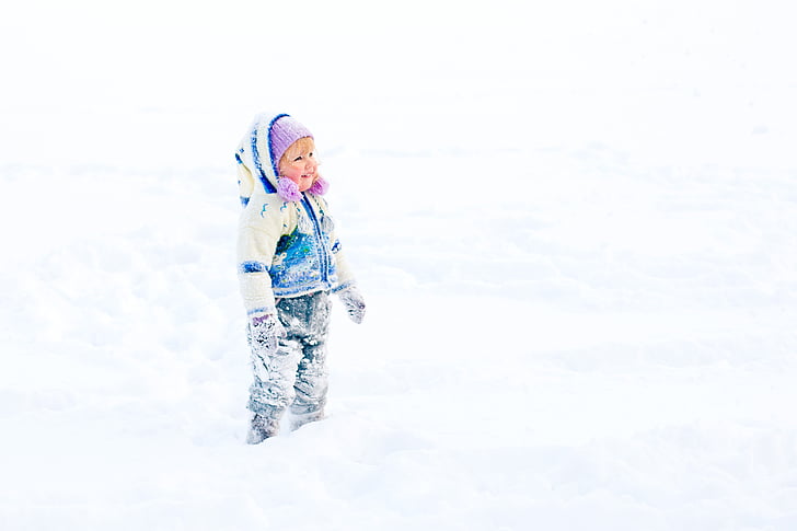 Baby, talvel, Frost, lumi, lugu, valge, Snowdrift