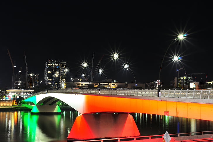 Brisbane, Bridge, Aust, Australia, Queensland, Brisbane-elven, byen
