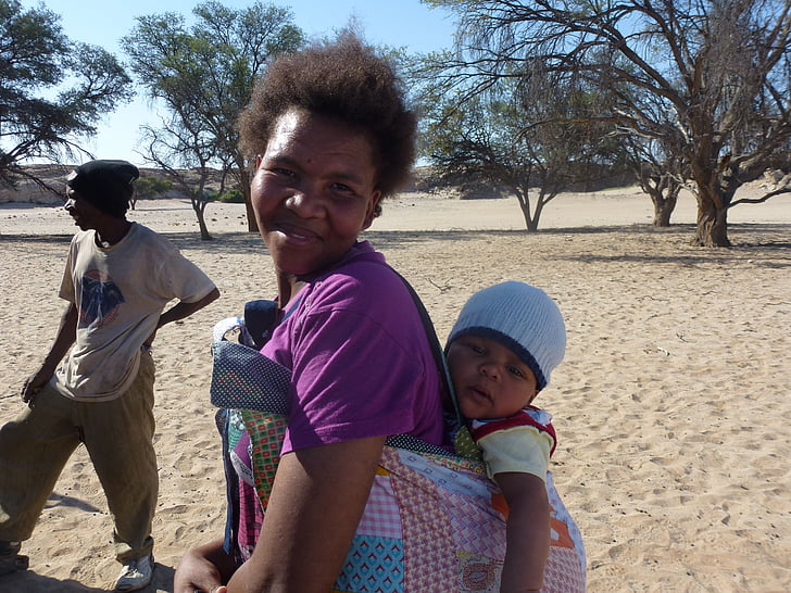 Kobieta, dziecko, Afryka, Namibia, podróży