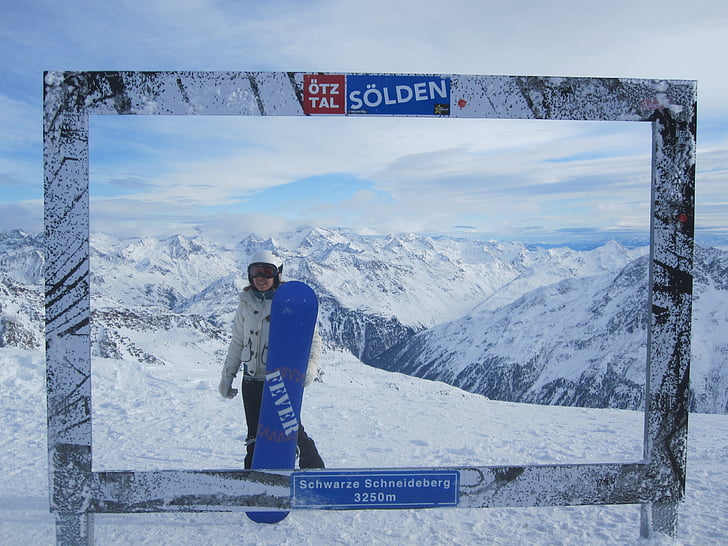 snowboard, winter sports, mountain, snowboarding, landscape, dom, new zealand