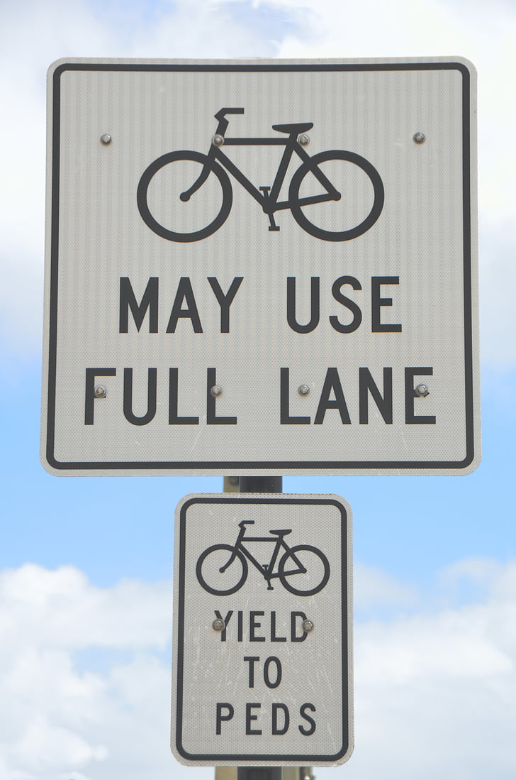 pista ciclabile, segno, tempo libero, segnaletica, biciclette, strada, trasporto