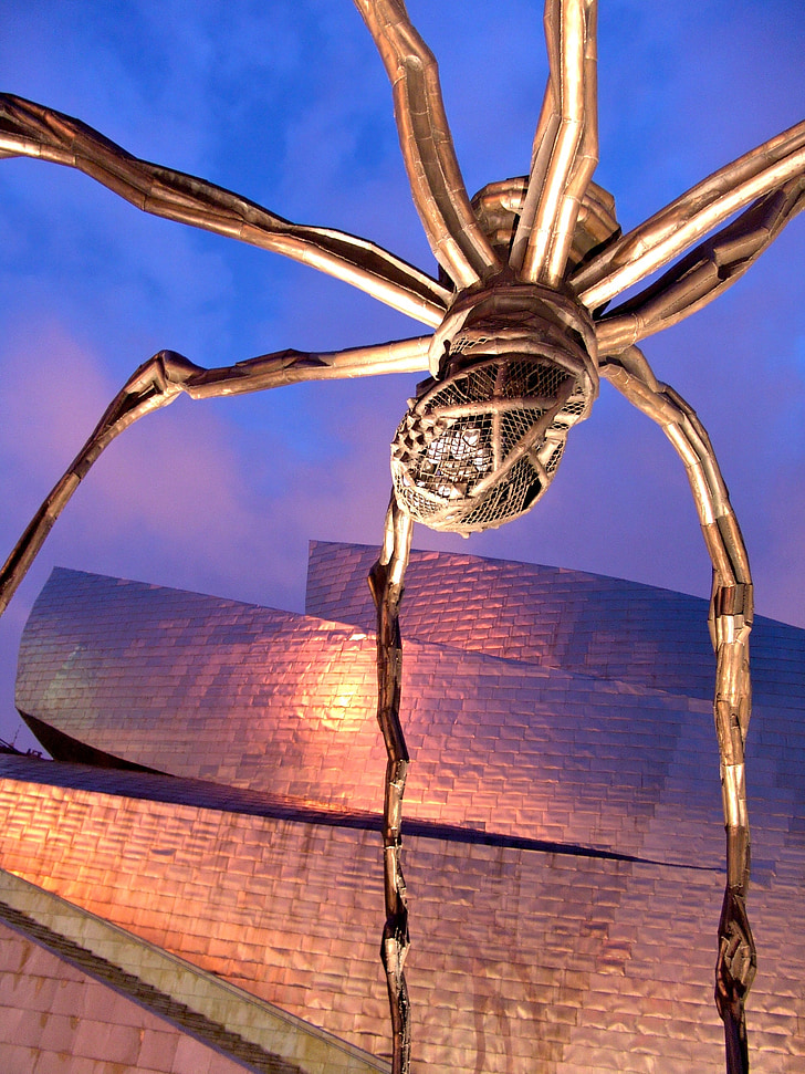 kunstverk, Bilbao, edderkopp, Giant, Guggenheim, abstrakt, kunst