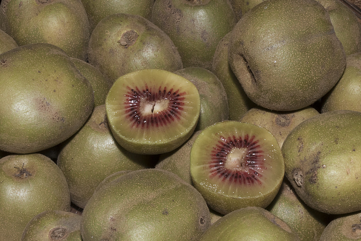 kiwi fruit, fruit, rare, red, juicy, delicious, fresh