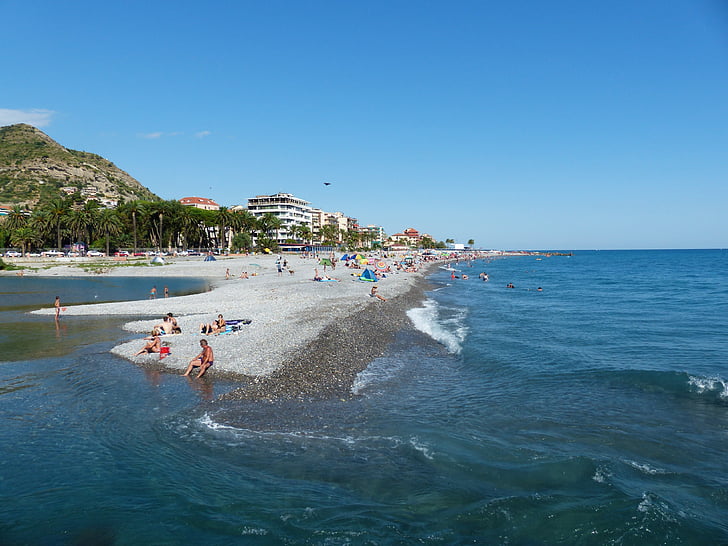 Ventimiglia, estância, estância de férias, nadar, férias, mar, praia