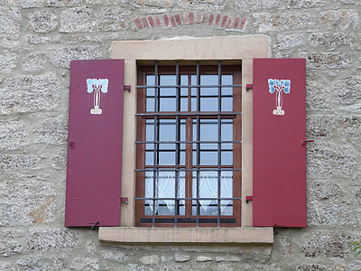 окно, затвора, Сетка, решетка, деревянный магазин, klappladen, Исторически