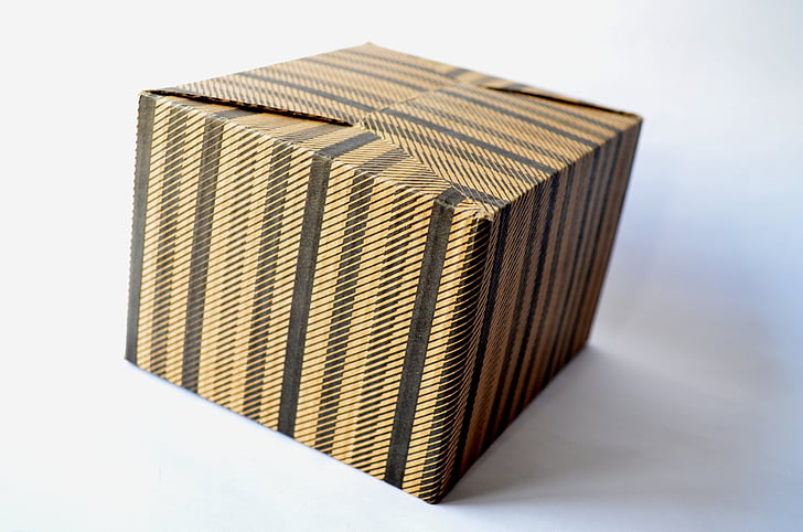 cardboard box, box, gift, cardboard, package, isolated, brown