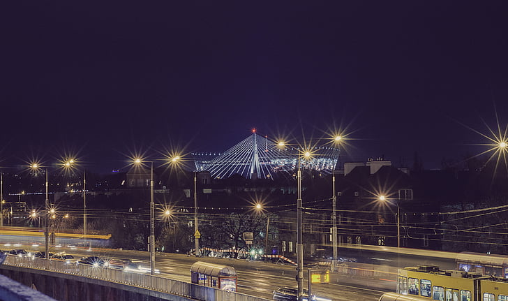 llums, nit, carrer, Varsòvia