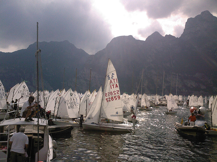 segling, Regatta, sjön, Italien, vatten, båt, idrott