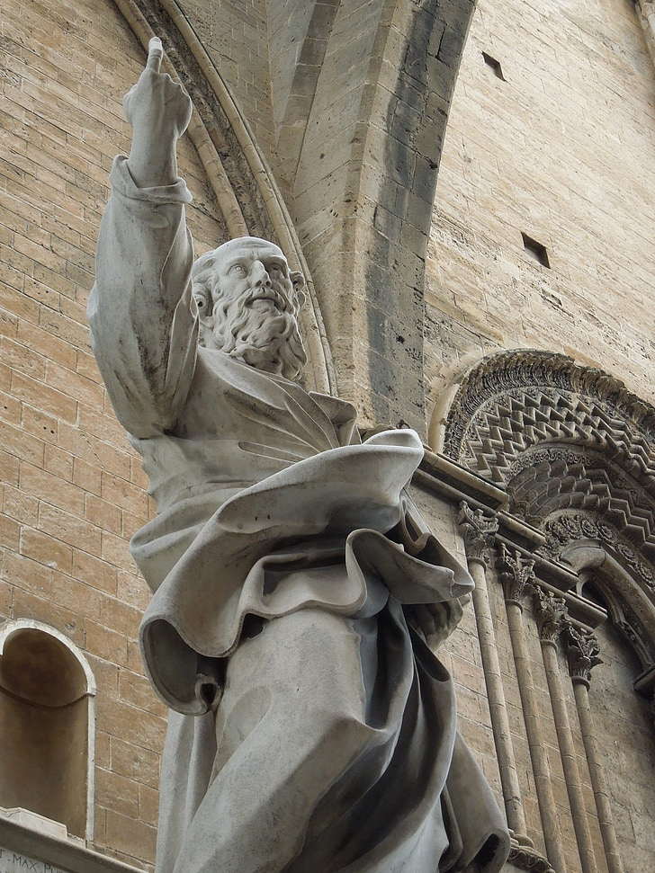 skulptur, kirke, Sicilien, gamle, religion, historiske, Palermo