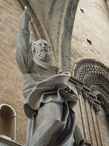 veistos, kirkko, Sisilia, vanha, uskonto, historiallinen, Palermo