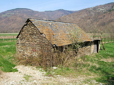 casa de pedra, arquitetura, Bósnia, telhas de pedra, dauch de pedra, Lajes de pedra