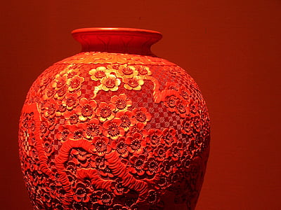 legno laccato, vaso, opera d'arte, Musuem, rosso, reliquia, Tesoro