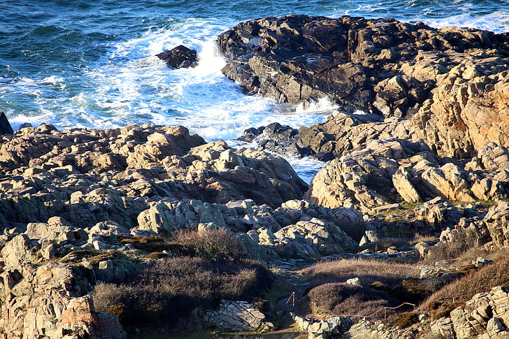 βράχια, ορεινών υδάτων, Ακτή, ήχος, Kullaberg