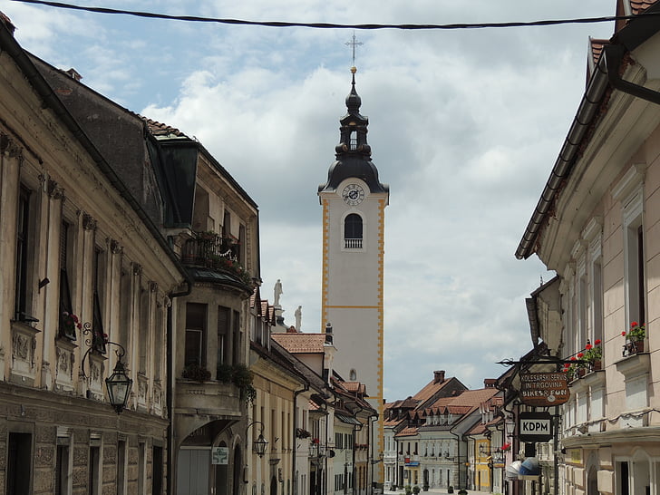 Slovenien, Kamnik, staden, Center, Street, gamla stan, centrum
