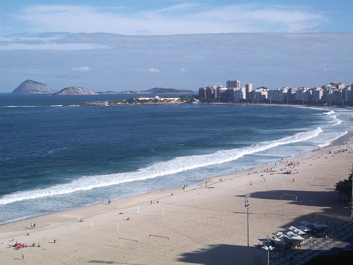 Copacabana beach, Rio de janeiro, stranden, turist, Brasil, landskapet
