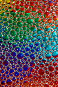 bubbles, soap, water, reflection, colors, transparent, abstract
