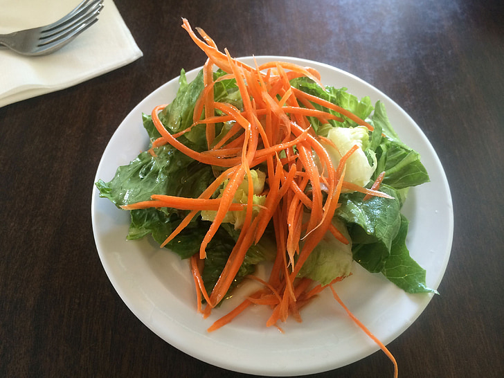 salade, jus de carotte, restaurant, en bonne santé, alimentaire, légume, vert