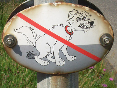 signaux d’interdiction, interdiction, feuille, Bouclier, chien