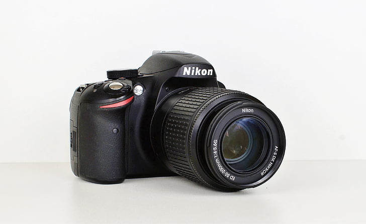 kamera, Nikon, kamera tua, foto kamera, foto, lampu kilat, Digital
