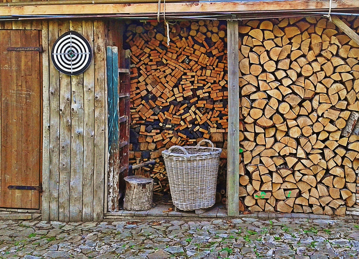 malkinė mediena, šukos siūlų pjovimo, holzstapel, auga akcijų, medienos, šilumos, malkų rietuvės