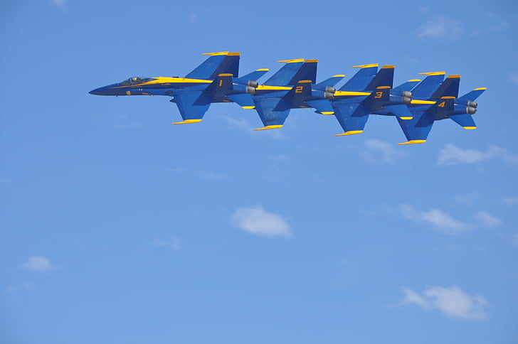 μπλε άγγελοι, αεριωθούμενα αεροπλάνα, f-18, πτήση, αεροσκάφη, που φέρουν, άγγελοι