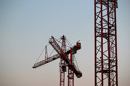 baukran, load crane, build, crane, construction machinery, crane hooks, industrial crane